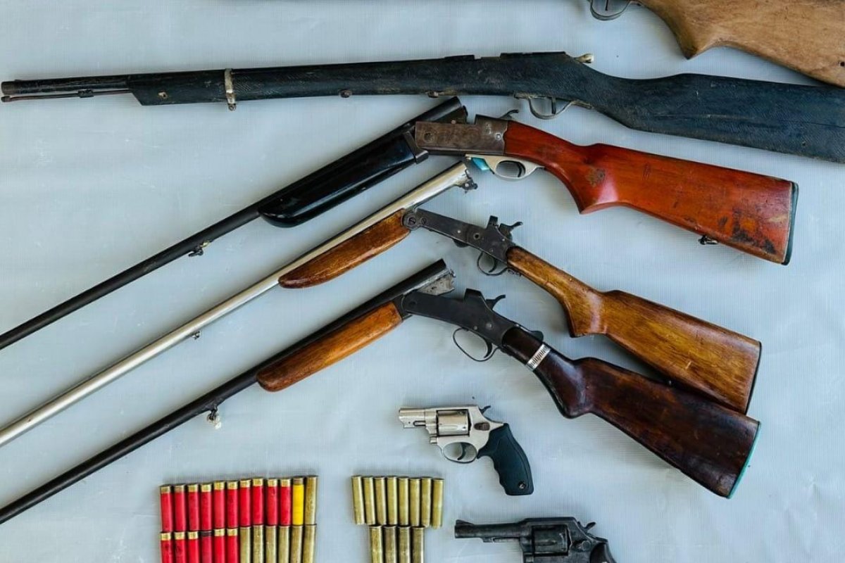 Dois suspeitos e sete armas de fogo são apreendidas pela PM em Pilão Arcado 