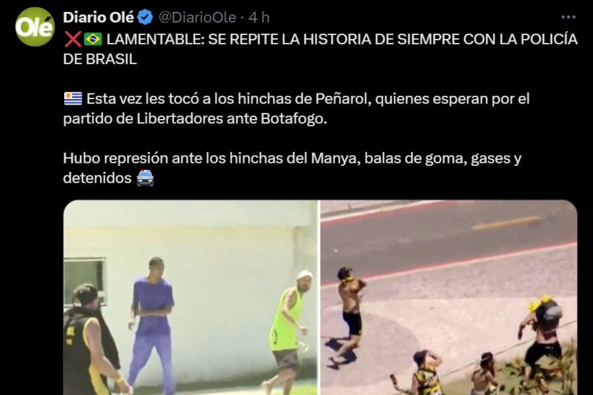 Imprensa internacional repercute postura brasileira em confusão de torcedores no Peñarol no Rio