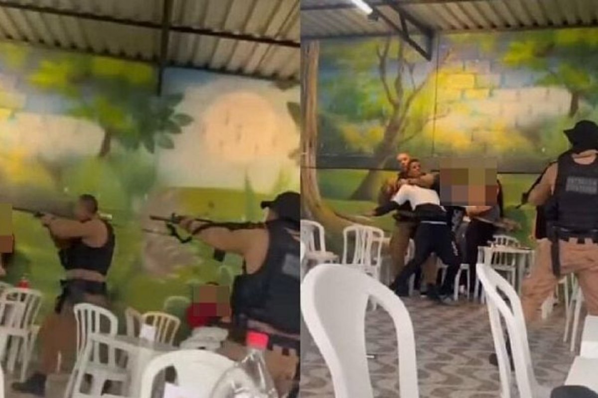Vídeo: homem invade festa de aniversário com fuzil e tenta fazer reféns no PR