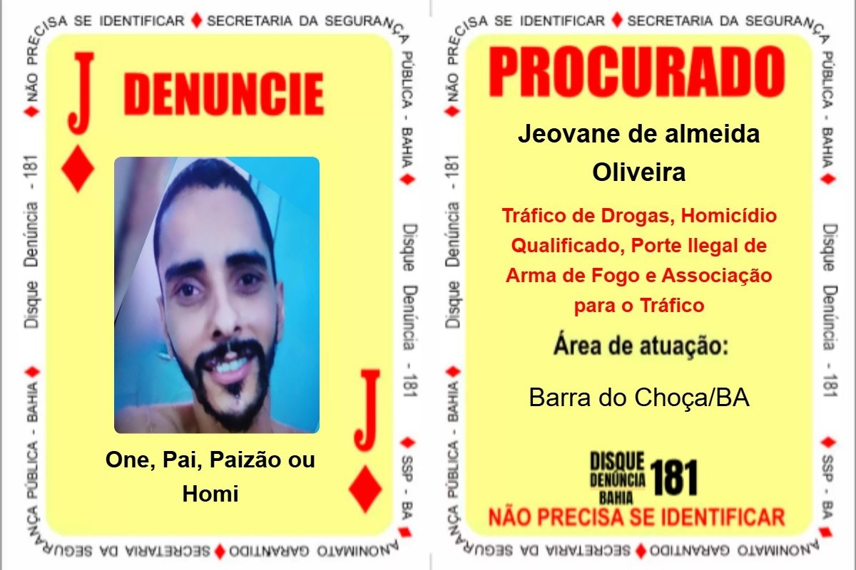 SSP atualiza Baralho do Crime com cinco novos foragidos
