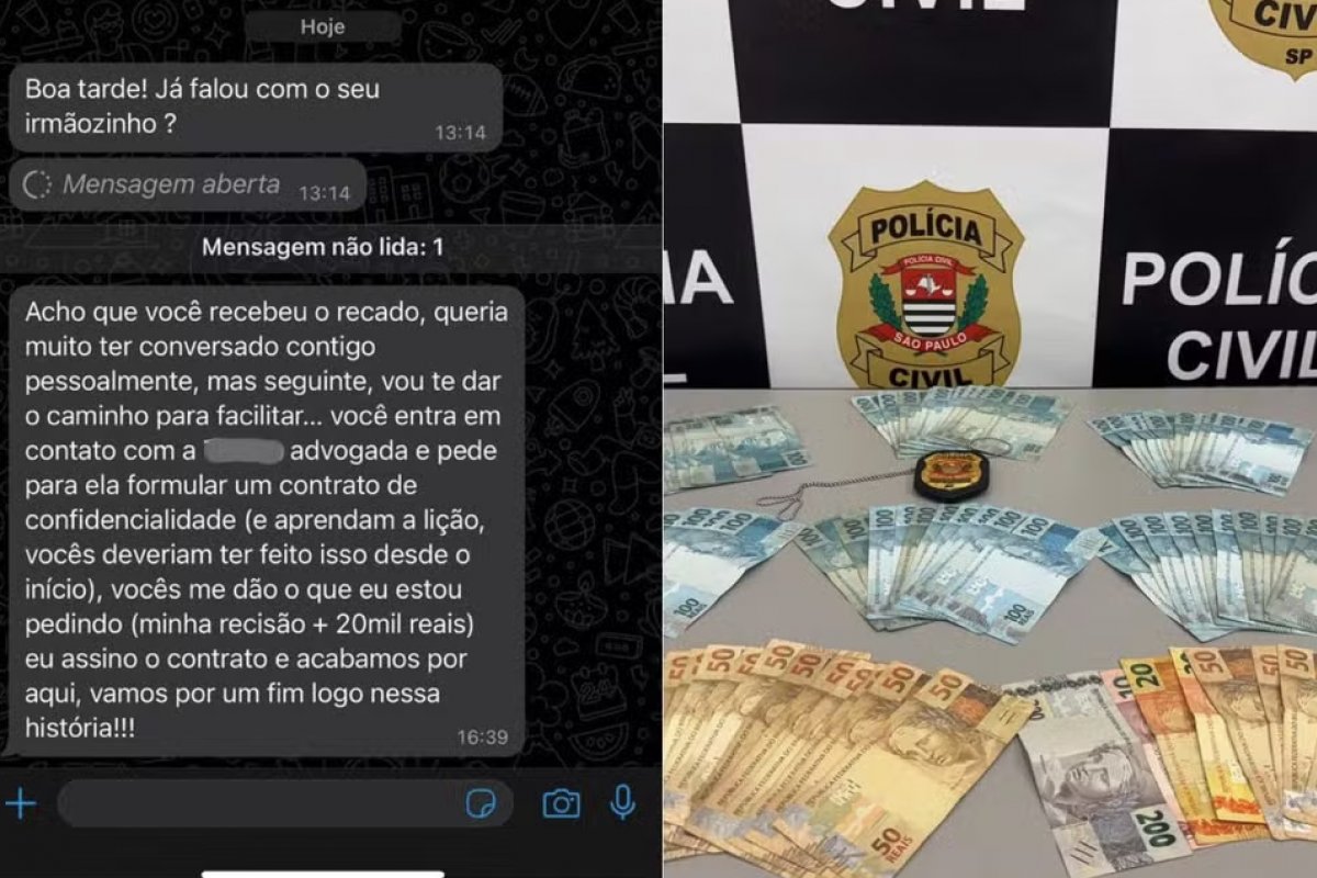 Homem é acusado de extorquir dinheiro de ex-patrão após ser demitido do emprego 