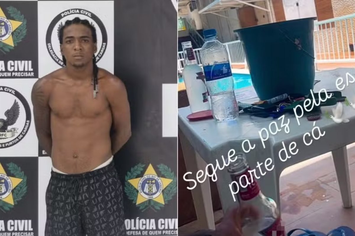 Gerente do tráfico do Complexo da Penha é preso enquanto curtia o dia com piscina e bebidas