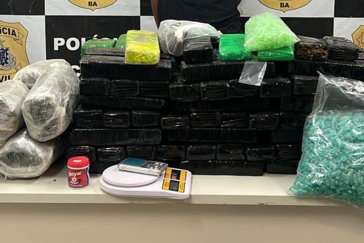 Ações das polícias Militar e Civil resultam na apreensão de mais de oito toneladas de drogas na Bahia