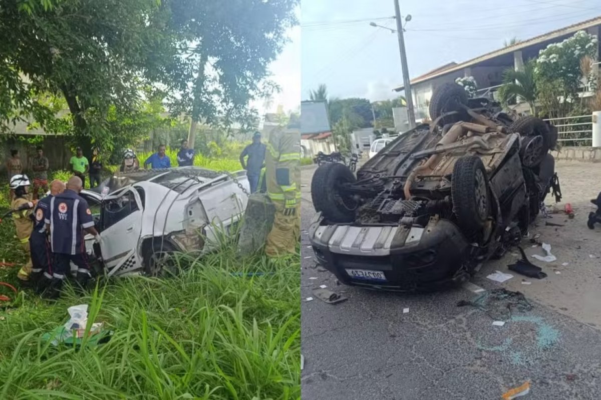 Bebê morre e outras seis pessoas ficam feridas após acidente entre dois carros no sul da Bahia