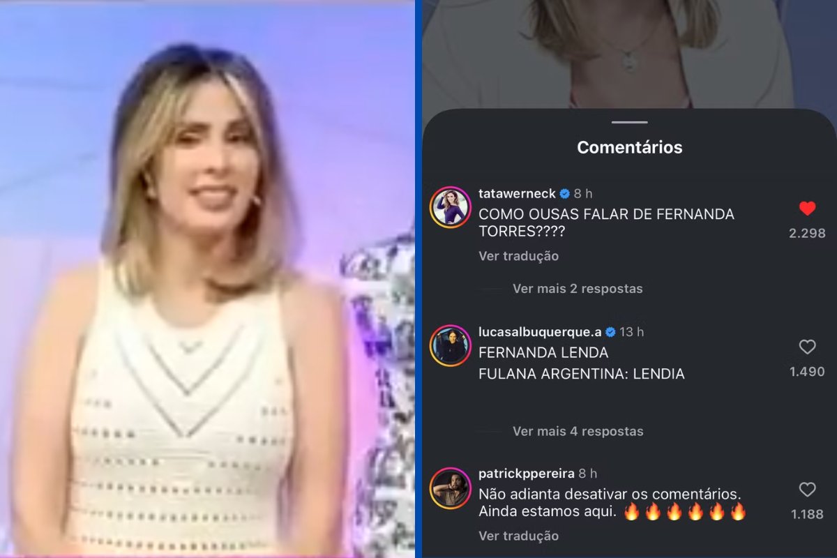 Perfil de apresentadora argentina sai do ar após críticas por zombar de Fernanda Torres no Globo de Ouro