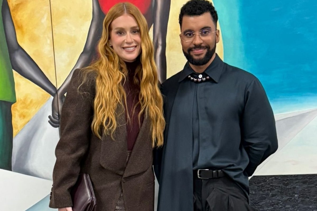 Em Sampa, Marina Ruy Barbosa prestigia artista baiano em mostra de arte! 