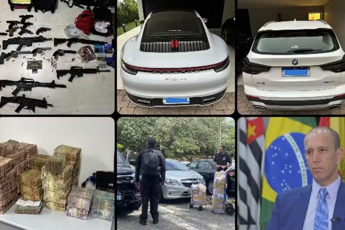 Operação Copia e Cola: quase R$ 1 milhão em dinheiro, carros de luxo e armas; veja o que foi apreendido 