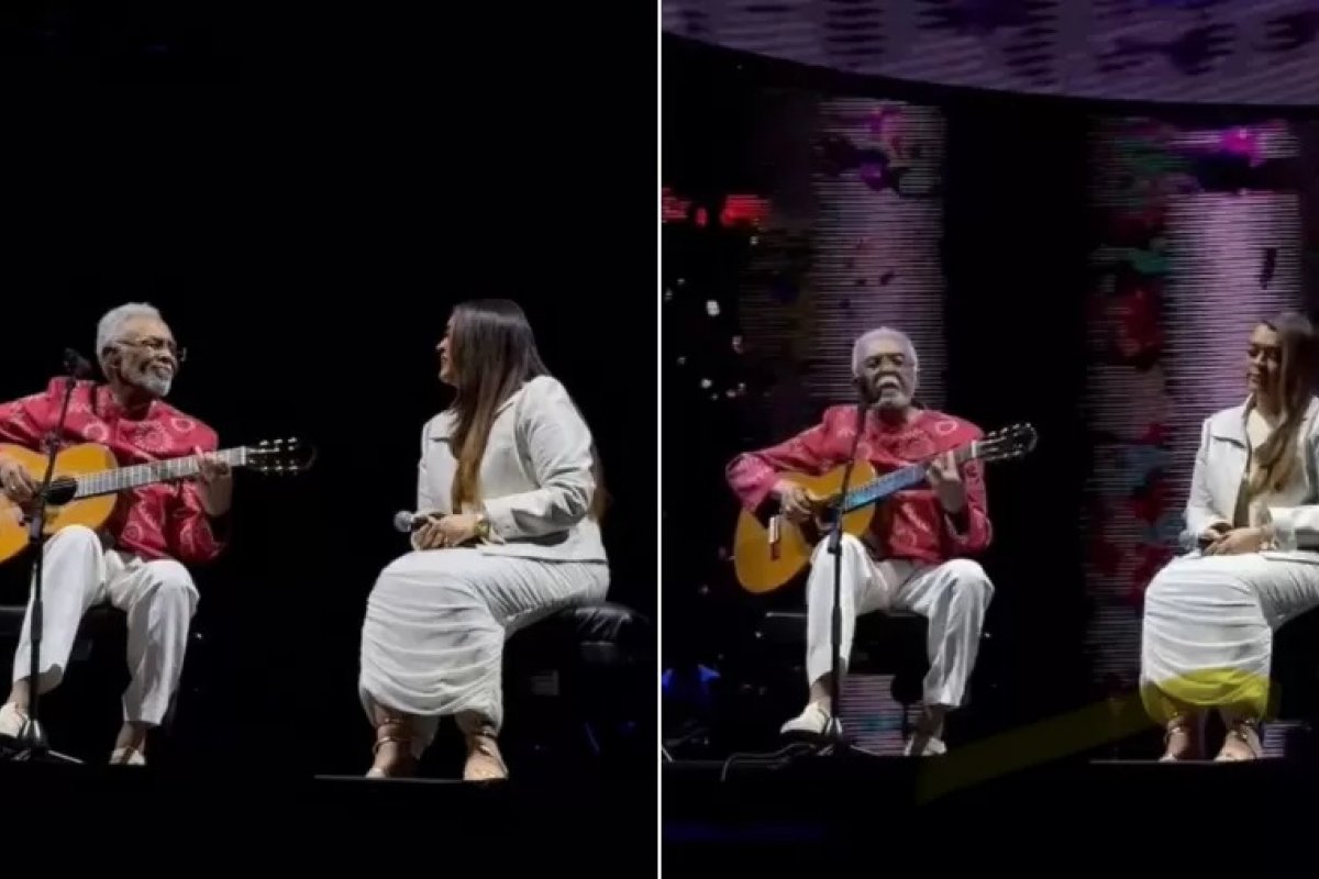 Gilberto Gil chora ao cantar 'Drão' com Preta durante show em São Paulo; assista