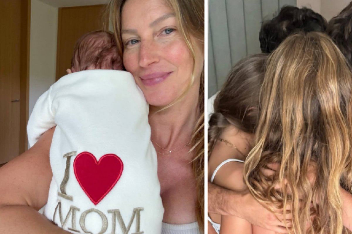 Gisele Bündchen comemora Dia das Mães com o filho mais novo 