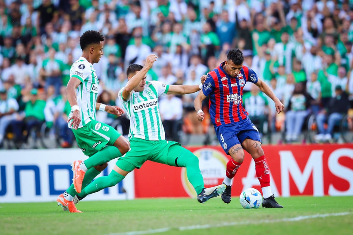 Bahia perde para Atlético Nacional e pode deixar zona de classificação para oitavas da Libertadores