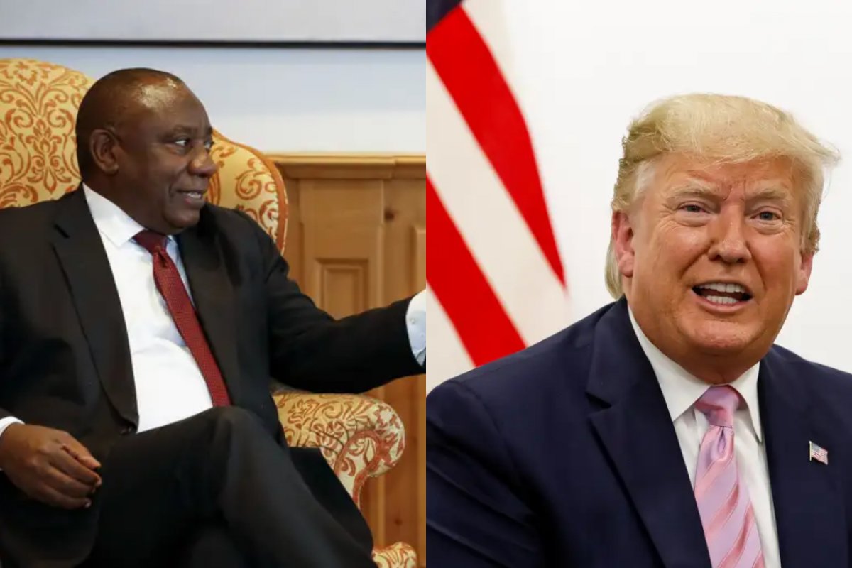 Trump acusa "genocídio branco" ao governo da África do Sul; presidente sul-africano Cyril Ramaphosa nega