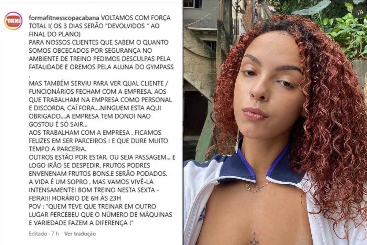  Mãe de jovem morta em academia de Copacabana questiona comunicado do estabelecimento: “Estão debochando da minha filha?”