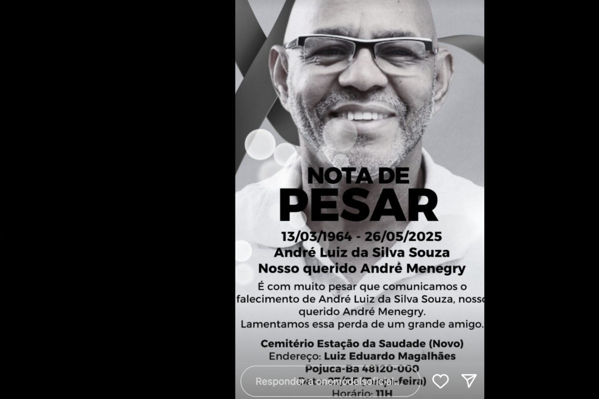 Diretor da One Models Bahia, André Menegry morre aos 61 anos