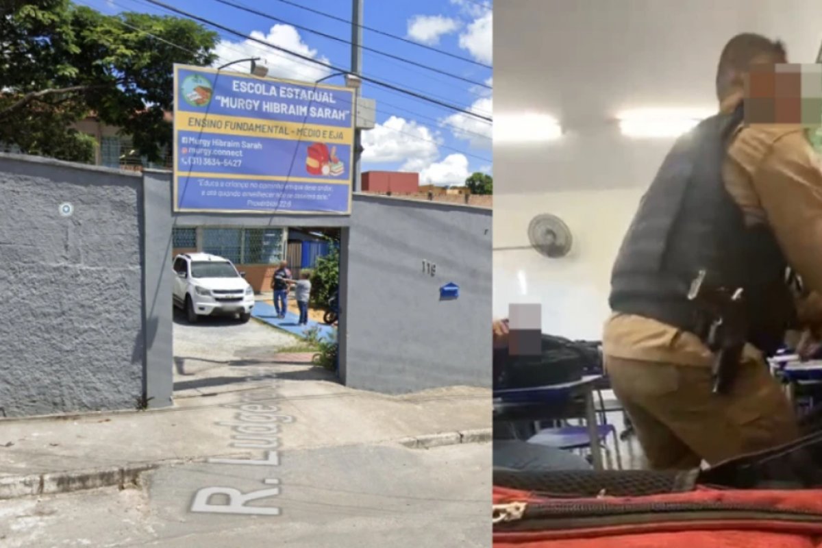 Vídeo: adolescente de 17 anos é retirado à força de sala de aula por PMs na Grande BH 