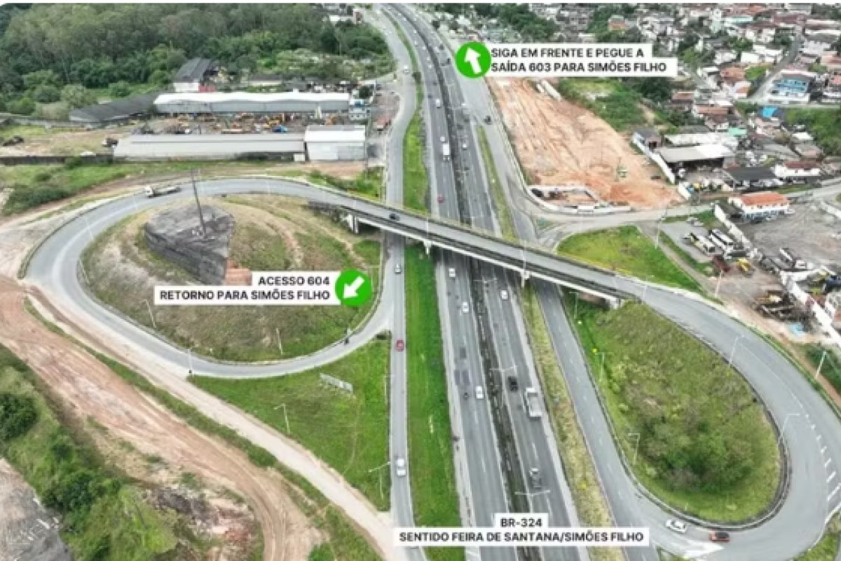 Segunda etapa da duplicação da BA-093 altera acesso a Simões Filho 