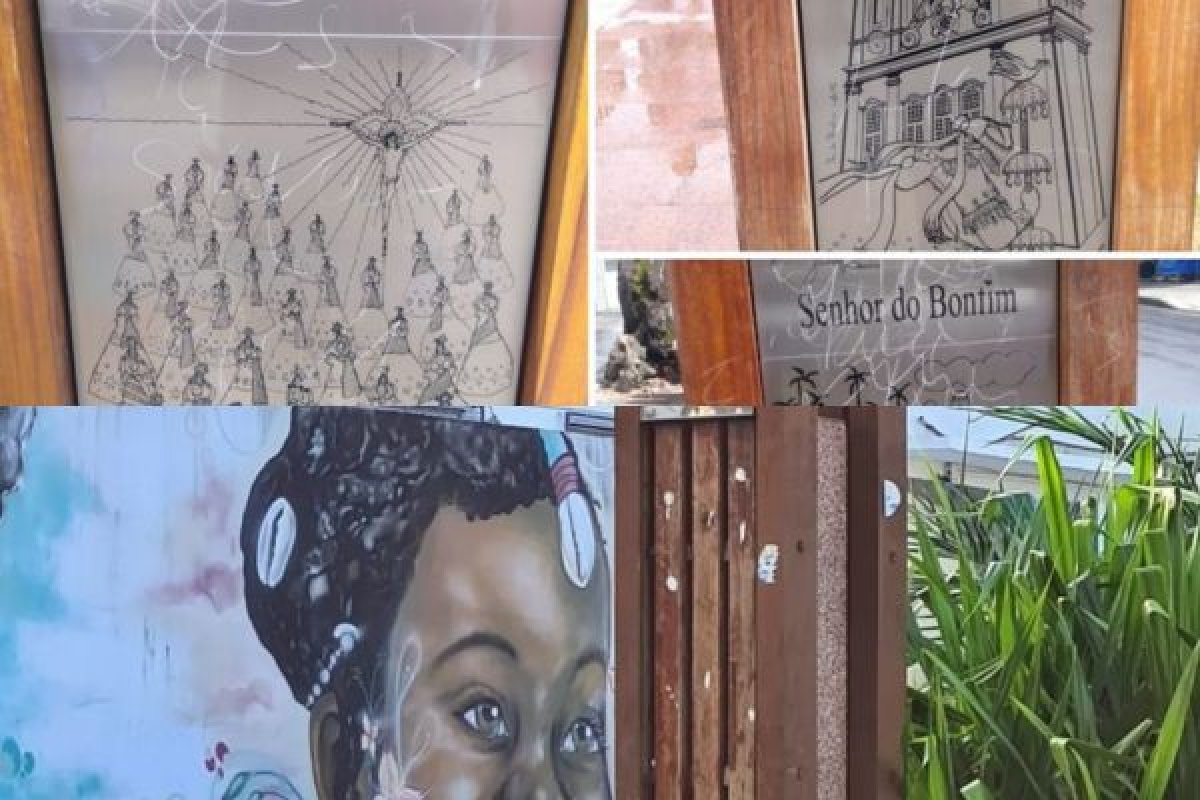 FGM contrata empresa para restaurar totens vandalizados no 'Caminho da Fé' em Salvador 