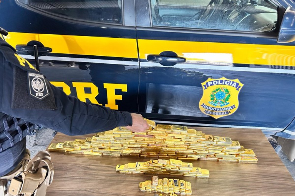 PRF apreende mais de 100 kg de ouro escondidos em caminhonete em Roraima