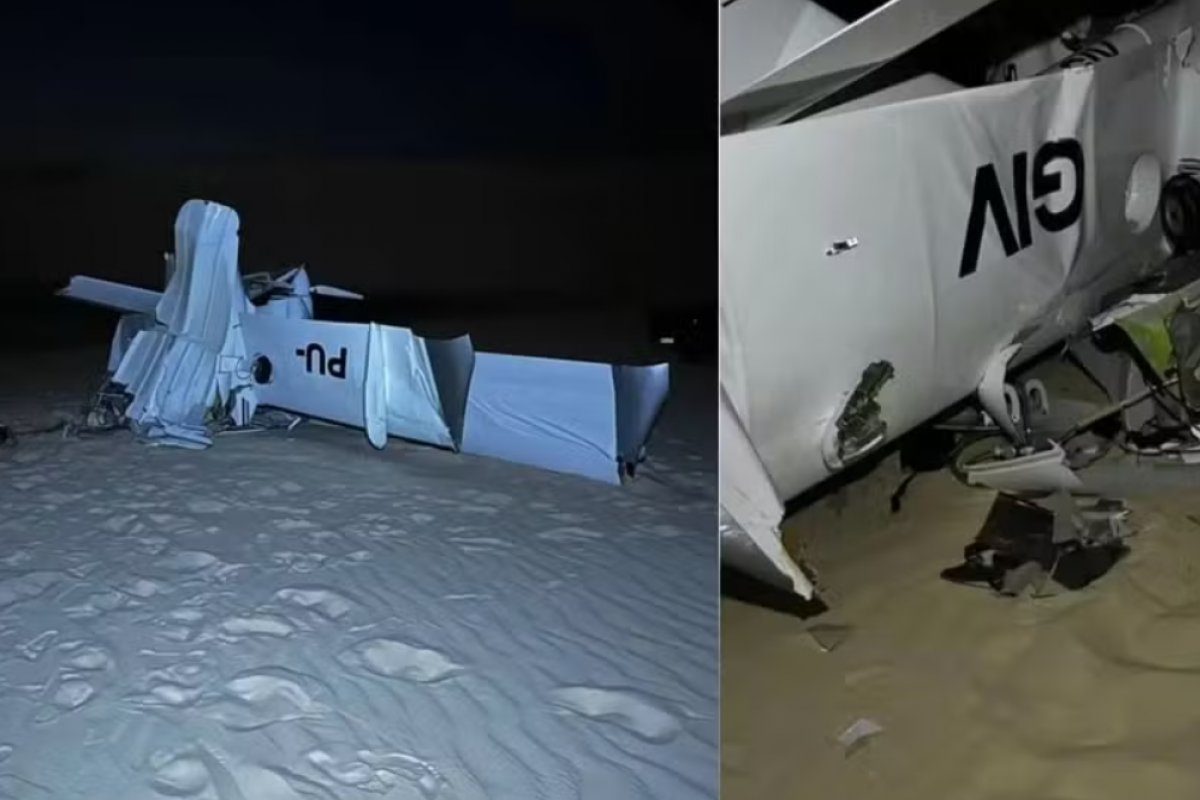 Avião de deputado cai nos Lençóis Maranhenses e deixa duas pessoas mortas 