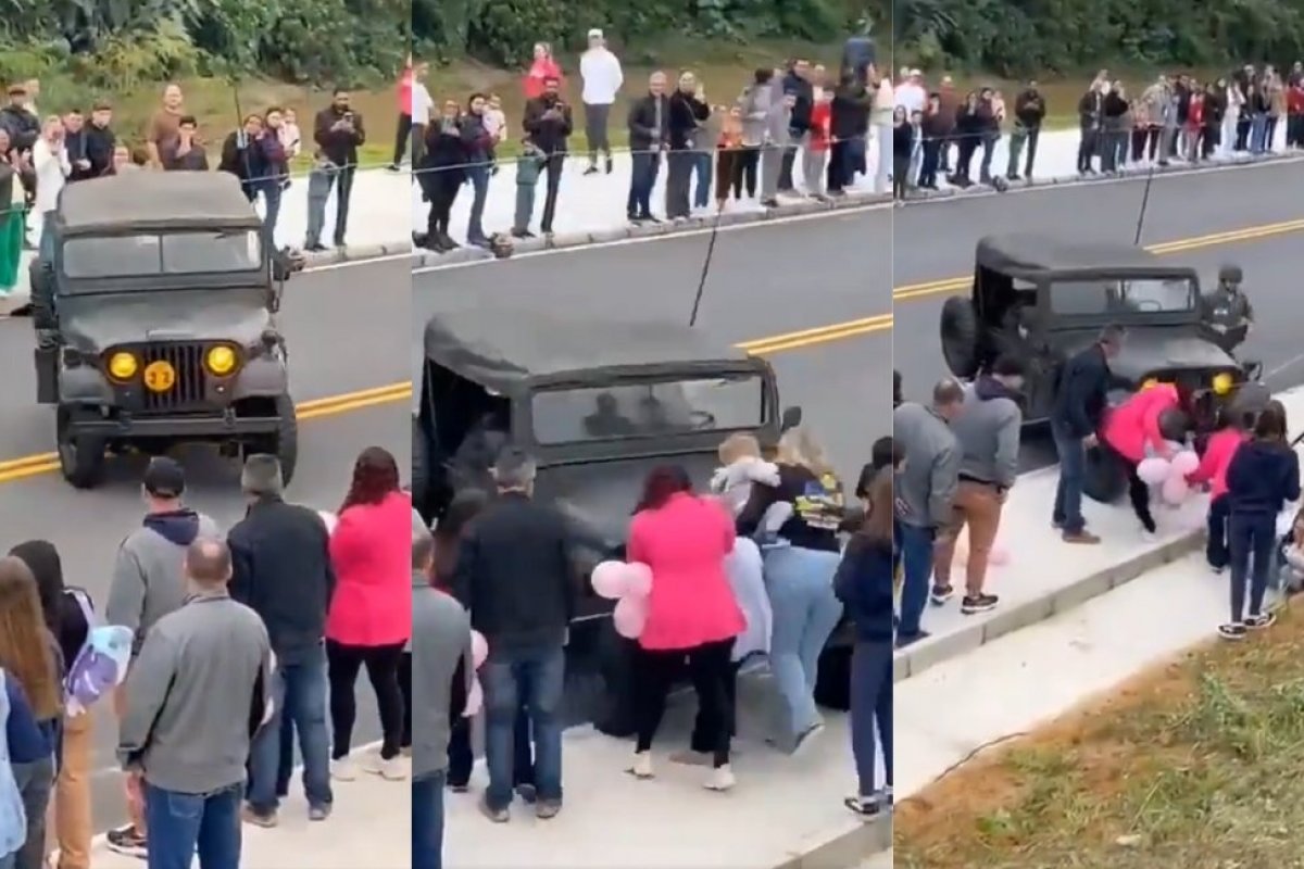 Vídeo: Jipe perde controle e atropela público durante desfile de 7 de Setembro em Brusque