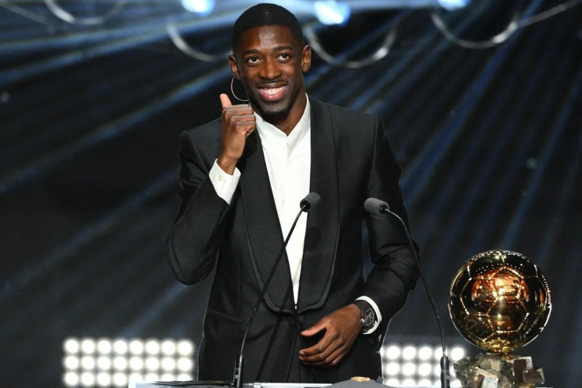 Dembelé vence a Bola de Ouro e é o melhor jogador do mundo; Raphinha fica em 5º