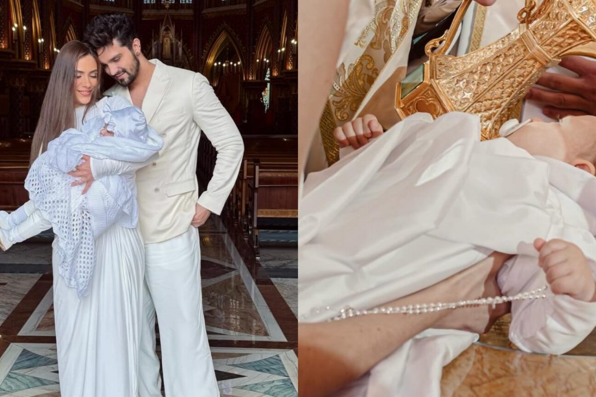 Luan Santana abre álbum de fotos do batizado de sua filha com Jade Magalhães! 