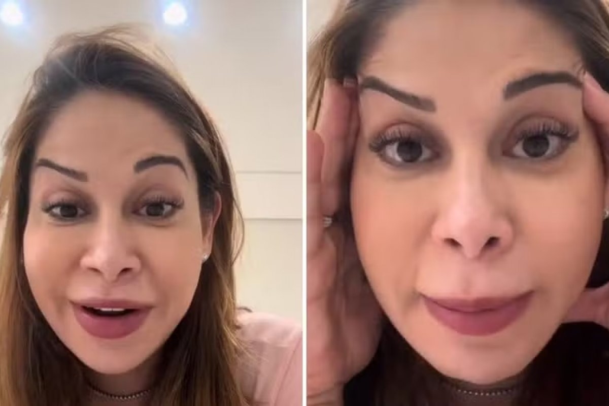 Erro em procedimento estético faz Maira Cardi ficar com sobrancelha torta: "Eu tô com a cara endemoniada"