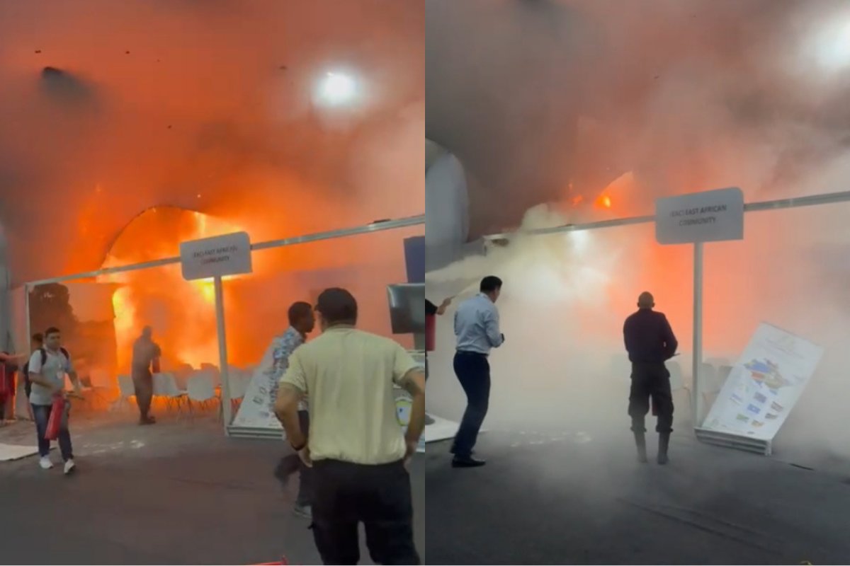 Vídeo: Incêndio atinge pavilhões da COP30 em Belém