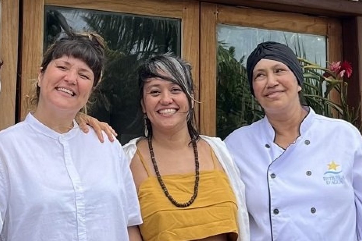 Pousada Estrela D'Água, de Trancoso, convida as chefs Neka Menna Barreto e Katia Lyra para criarem o novo menu de seus restaurantes !