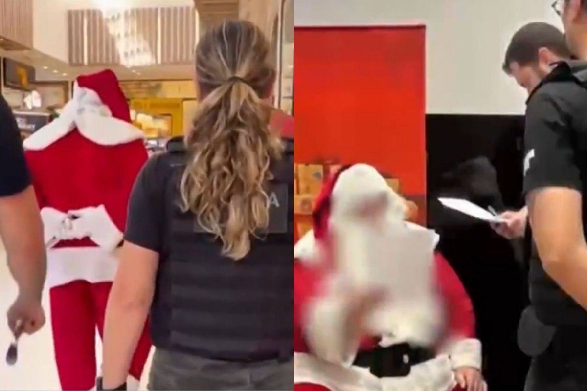 Vídeo: 'Papai Noel' é preso por estupro de vulnerável em shopping de Santa Catarina