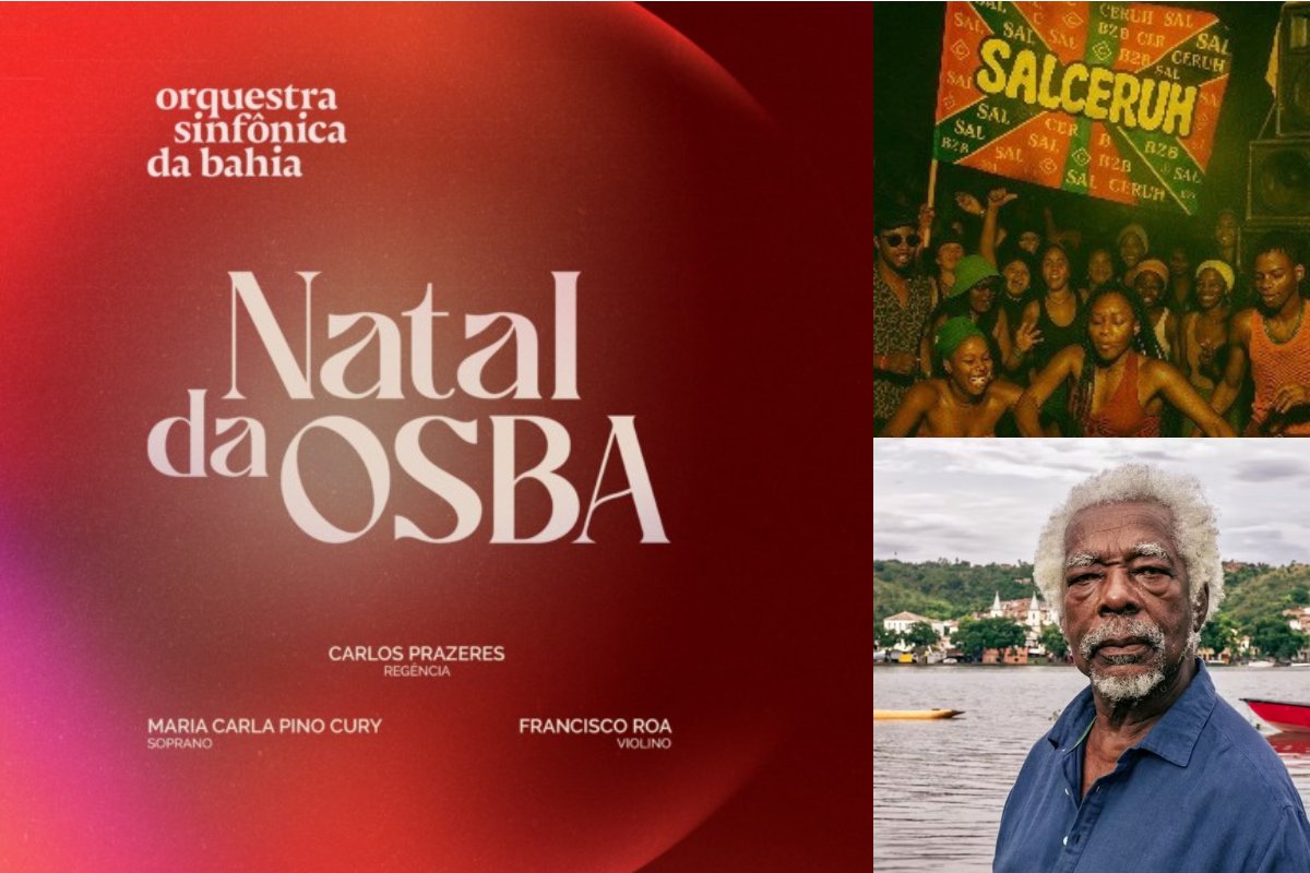 Natal da OSBA, SALCERUH e show de Mateus Aleluia: confira a agenda cultural deste fim de semana 