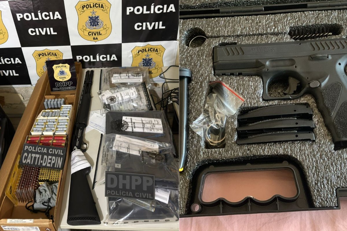 Polícia apreende armas, munições e veículo suspeito de envolvimento em homicídio em Juazeiro