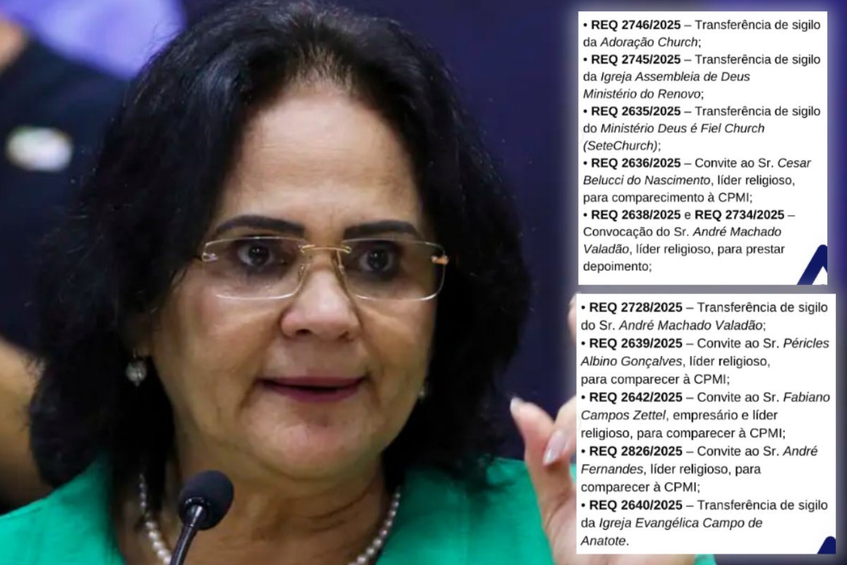 Damares expõe lista de igrejas e líderes evangélicos em investigações da CPMI do INSS após ser desafiada por Malafaia
