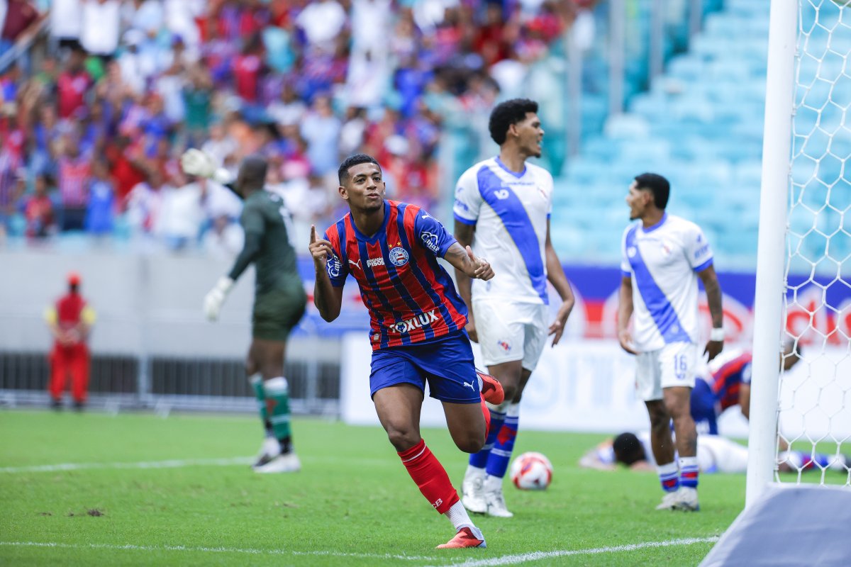 Bahia vence o Galícia e segue 100% no Campeonato Baiano; veja os gols