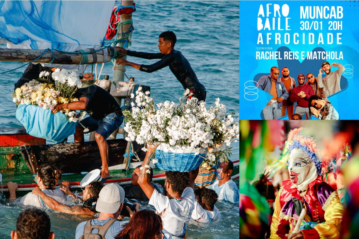 Festa de Iemanjá, Afrobaile e Desfile 'Palhaços do Rio Vermelho': confira a agenda cultural deste final de semana
