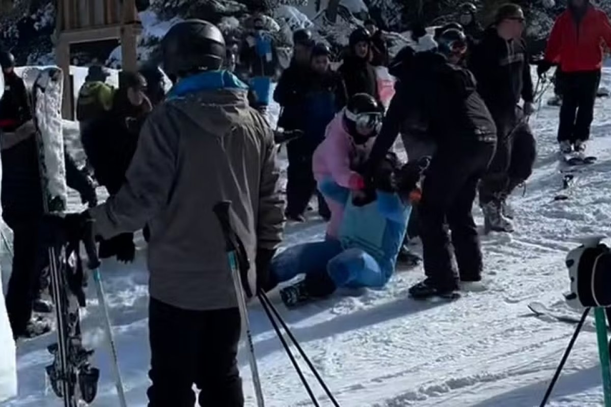 Vídeo: Brasileiro é cercado e espancado em estação de esqui na França 