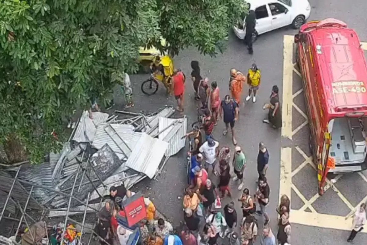 Queda de andaime mata ambulante e fere duas pessoas em Copacabana