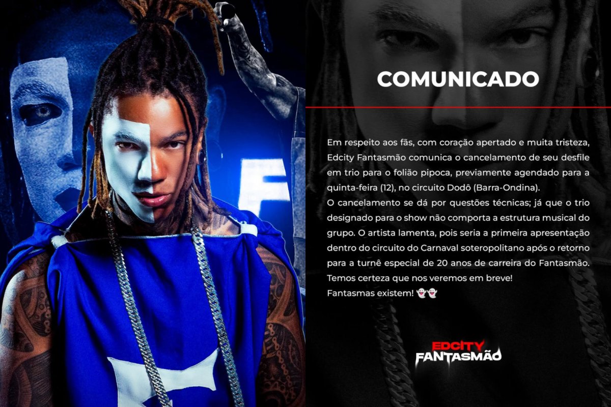 Edcity Fantasmão anuncia cancelamento de trio pipoca no circuito Dodô