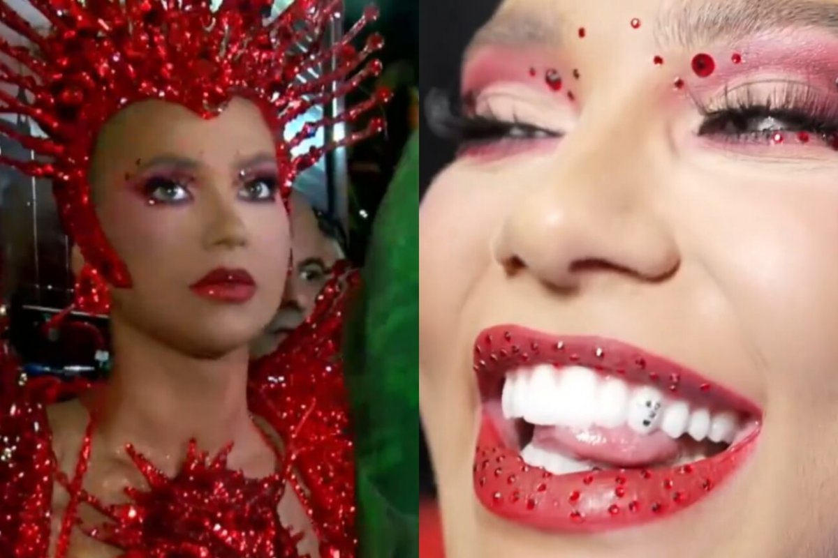 Virginia exibe homenagem para Vini Jr. na boca antes de desfilar! 