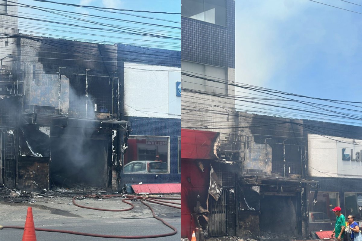 Incêndio destrói loja de roupas na Cidade Baixa