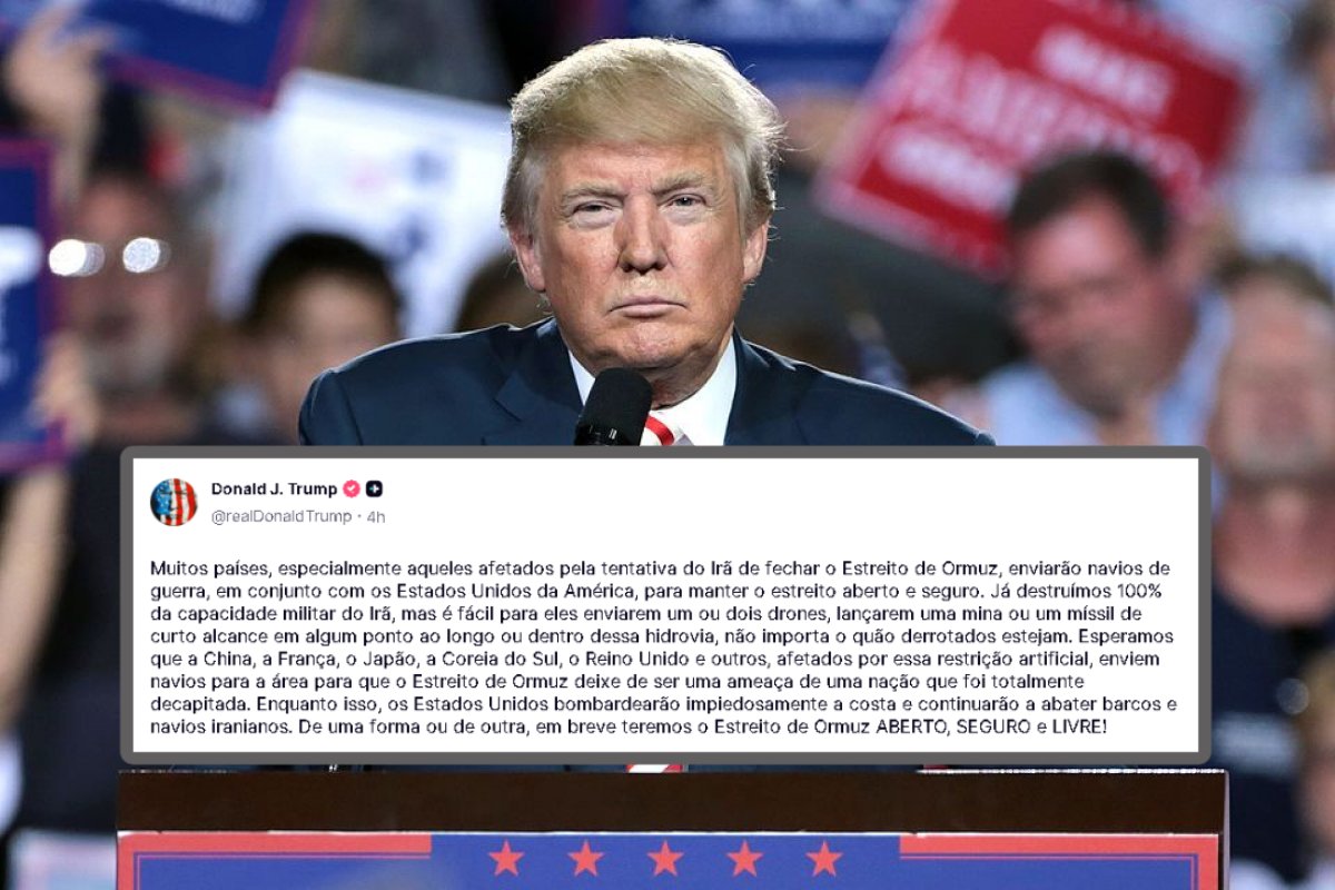 Trump pede que países afetados pela tensão no Estreito de Ormuz enviem navios de guerra