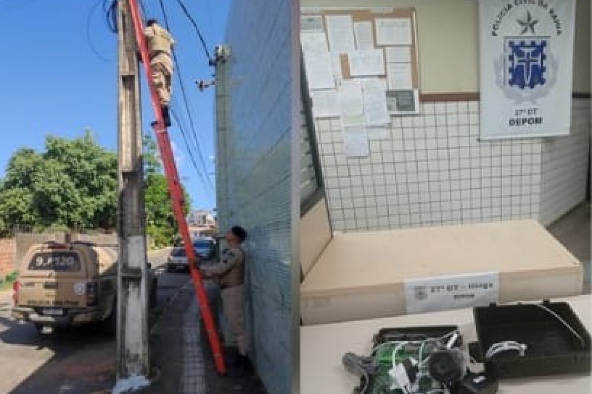 Câmera usada pelo tráfico para monitorar viaturas em Lauro de Freitas é apreendida