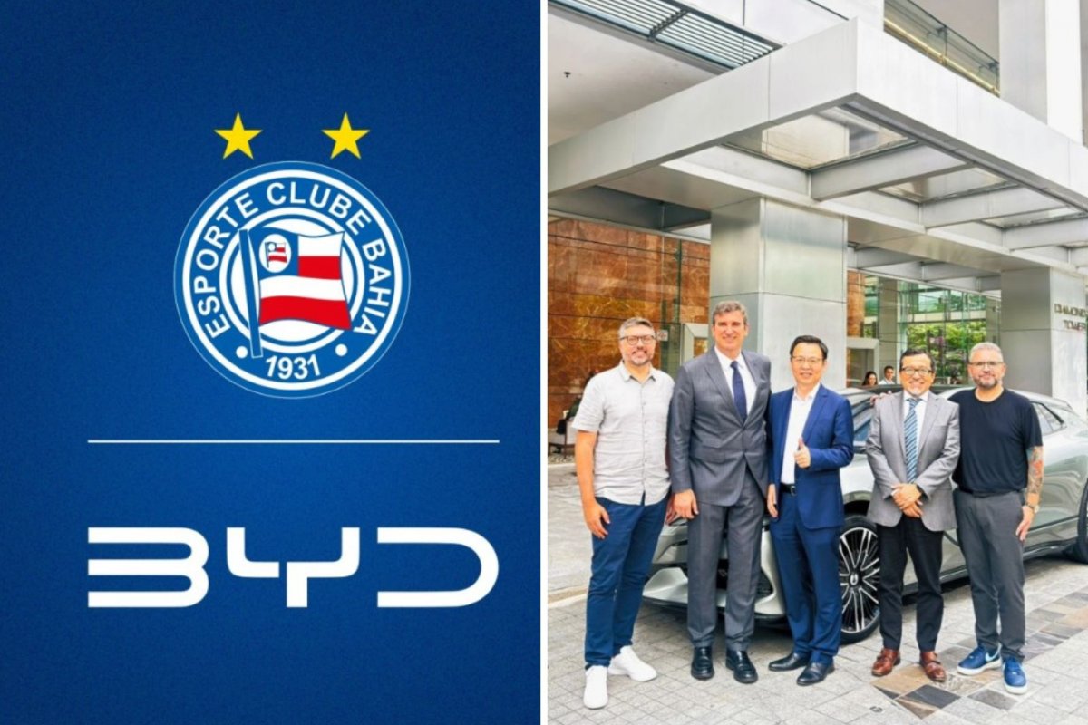 Novo patrocínio: Bahia fecha acordo de 3 anos com a BYD