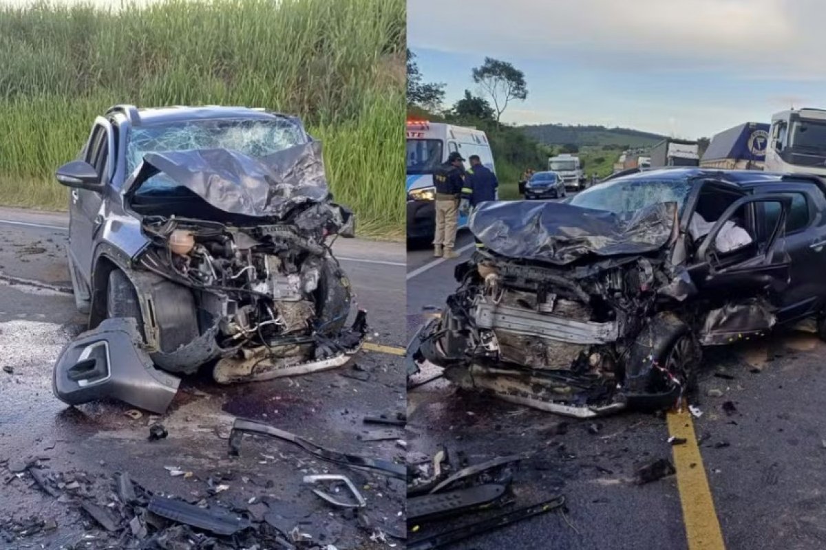 Homens morrem após batida entre carros na BR-116; dois ficaram feridos