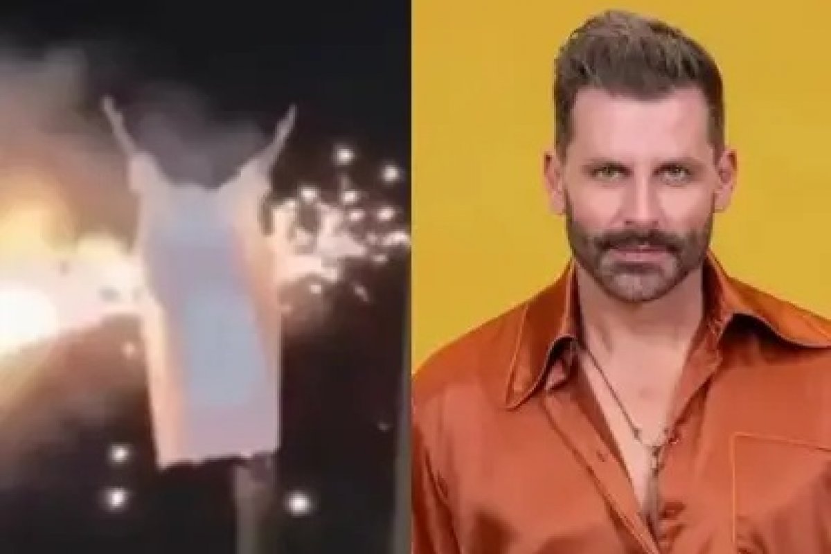 Vídeo: Henri Castelli passa por susto após figurino pegar fogo em 'Paixão de Cristo'