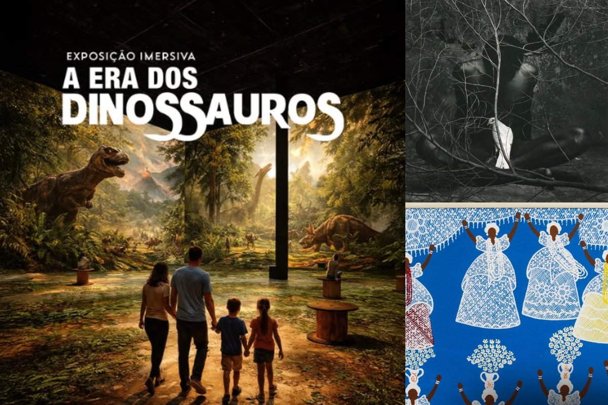 Exposição Imersiva ‘A Era dos Dinossauros’, história da arte brasileira e Inclassificáveis: confira a agenda cultural deste final de semana