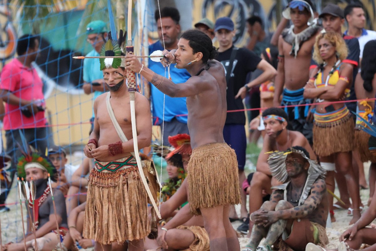 Jogos Indígenas Pataxó 2026 reúnem mais de 800 atletas de 20 aldeias em Coroa Vermelha, em Santa Cruz Cabrália