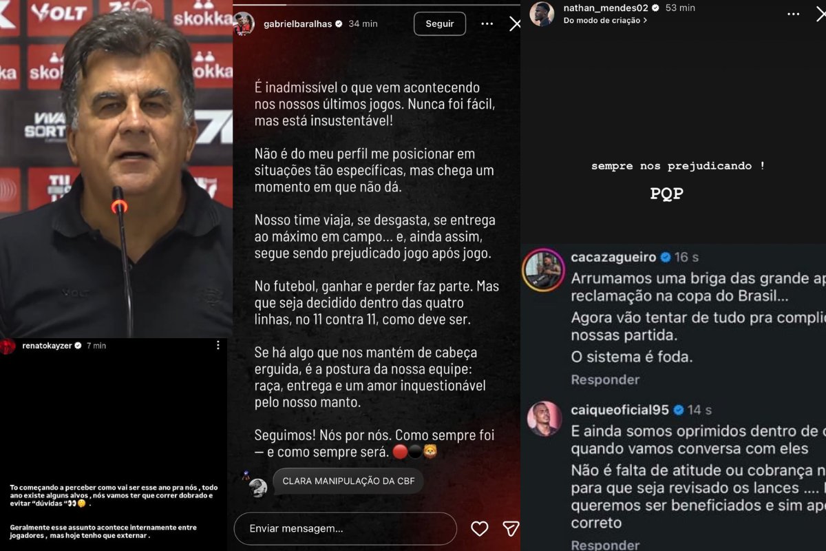 Jogadores disparam e Fábio Mota cobra "respeito": Vitória explode contra arbitragem após derrota