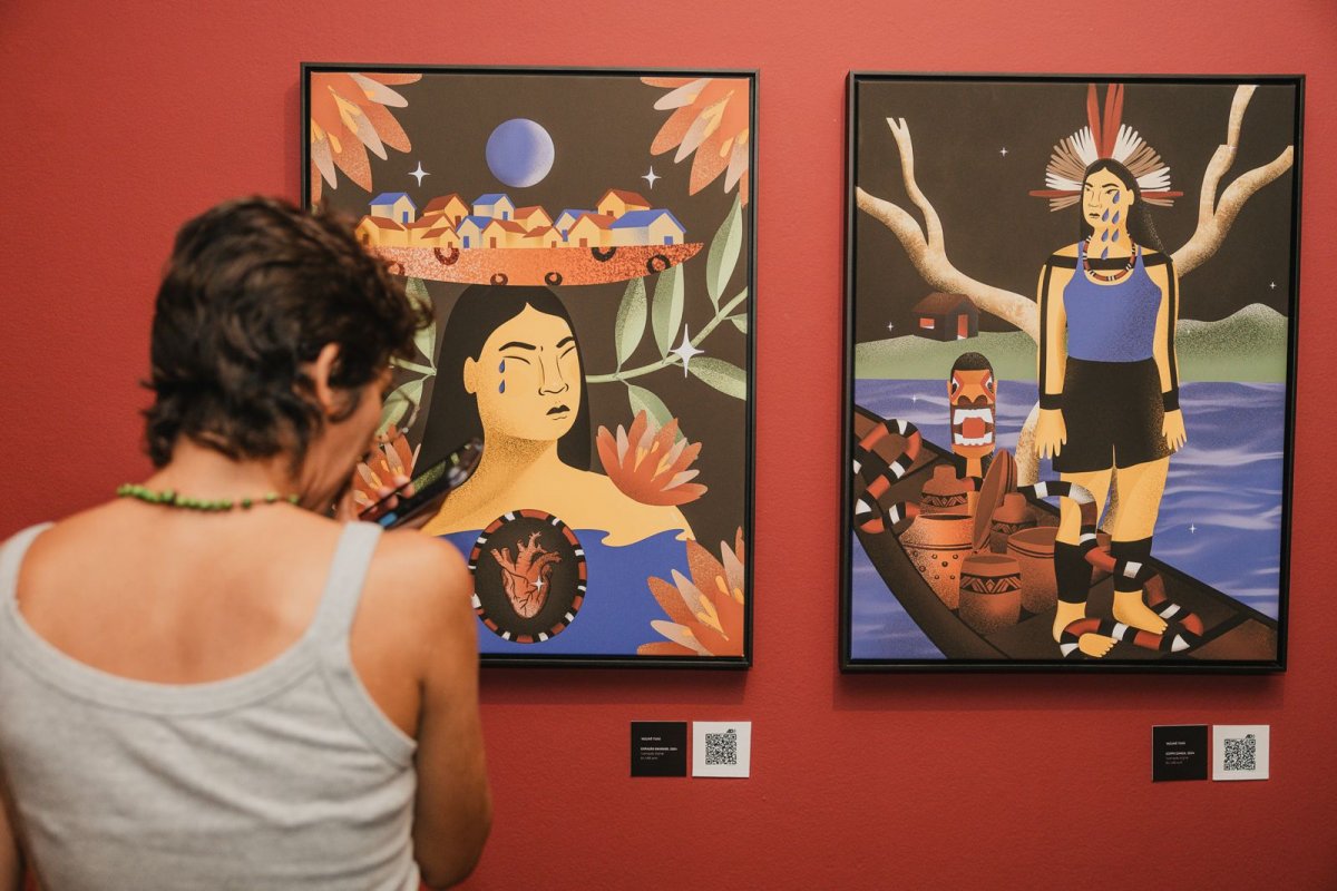 CAIXA Cultural promove visita mediada pela artista Yacunã Tuxá em sua exposição "Toda Árvore Tem raíz"