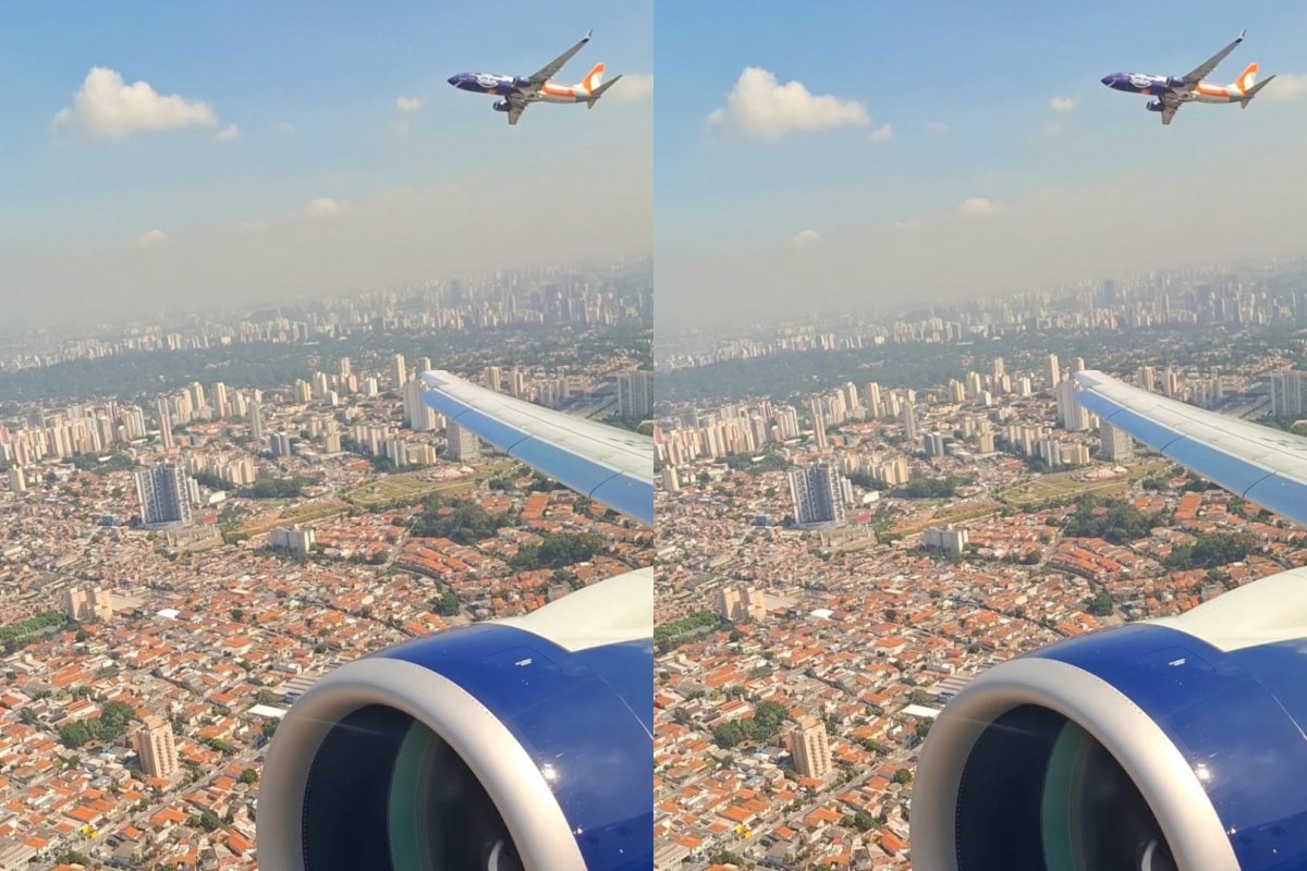 Aviões da Gol e Azul ficam a cerca de 22 metros de distância durante operação em Congonhas