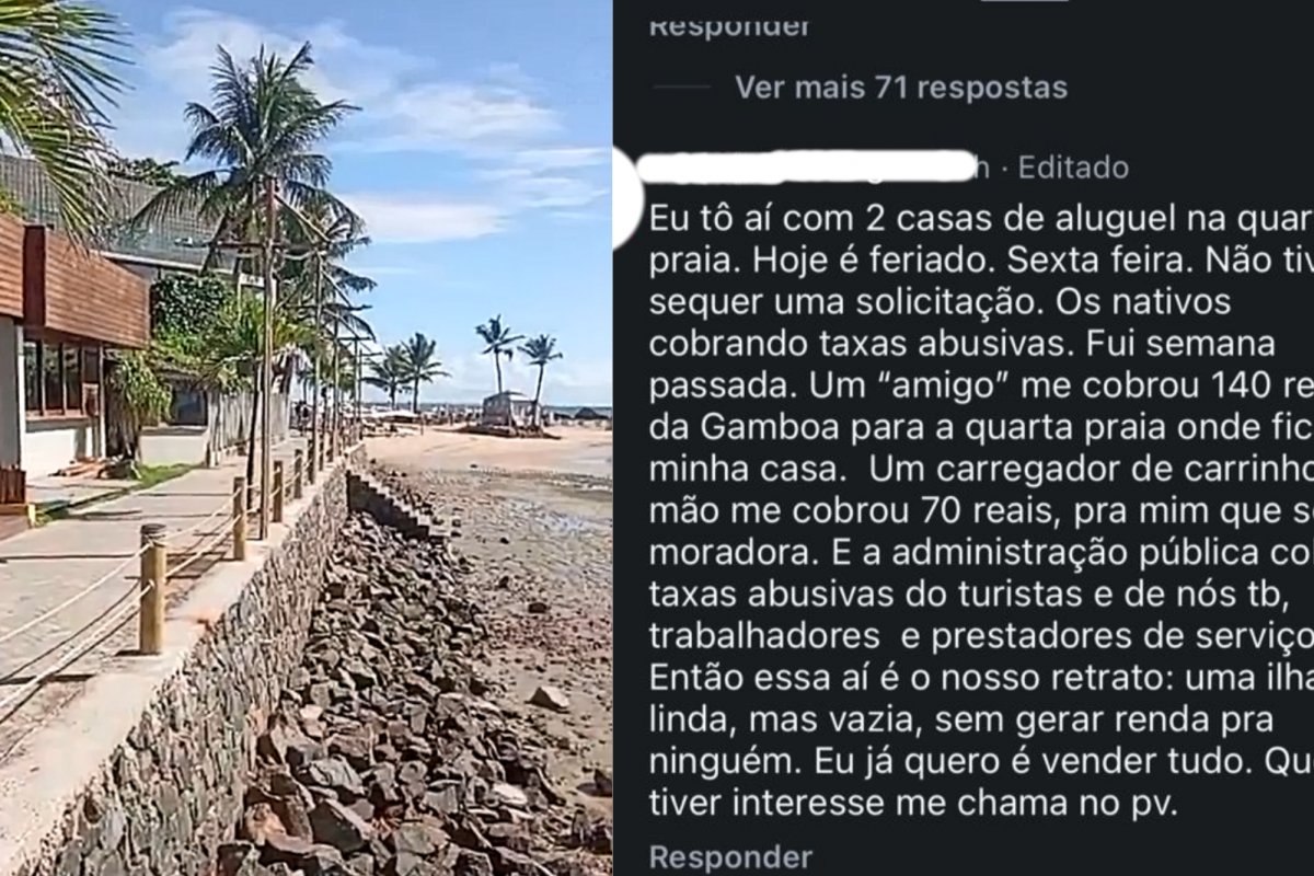 Vídeo: Guia expõe esvaziamento de Morro de São Paulo após aumento de taxa de acesso